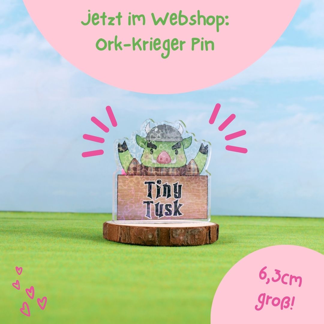 Tiny Tusk: Ork-Krieger Pin